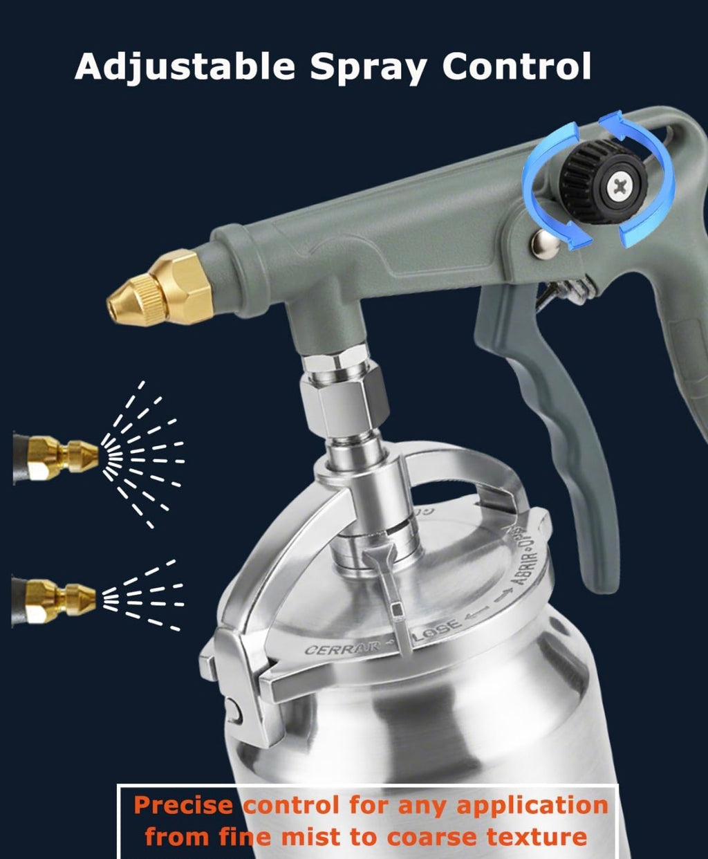Spray gun to apply Narrowtrax